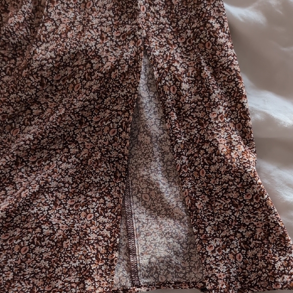 Madewell Brown Pleated A-Line Skirt - Picture 5 of 5